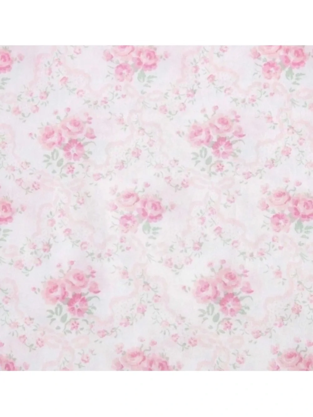 Laura Ashley TWIN Pink Floral 3Pc Sheet Set ~ 100% Percale Cotton ~ Deep Fitted